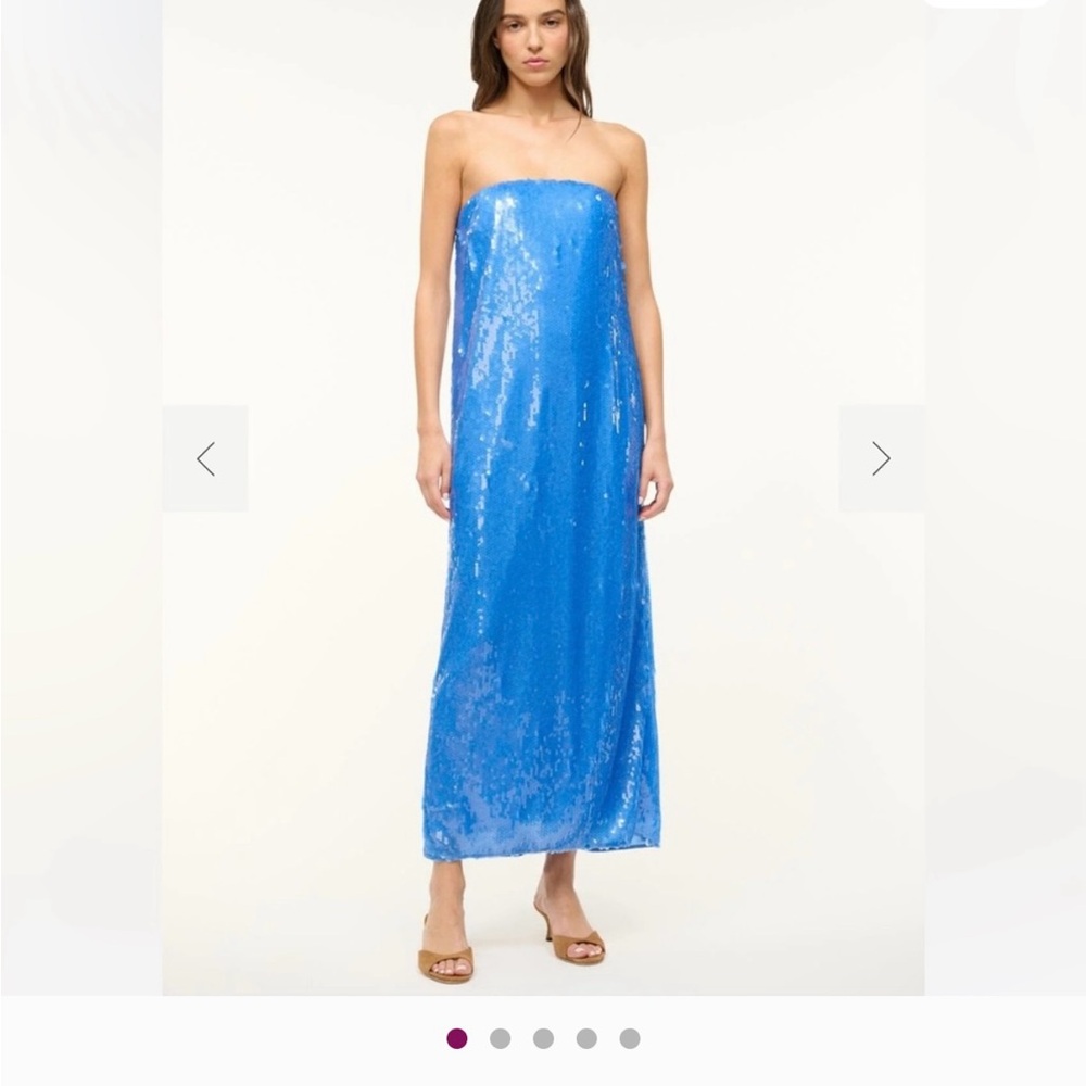 Staud Casey Midi Dress In Cornflower Blue Size 2